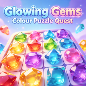 Glowing Gems Colour Puzzle Quest